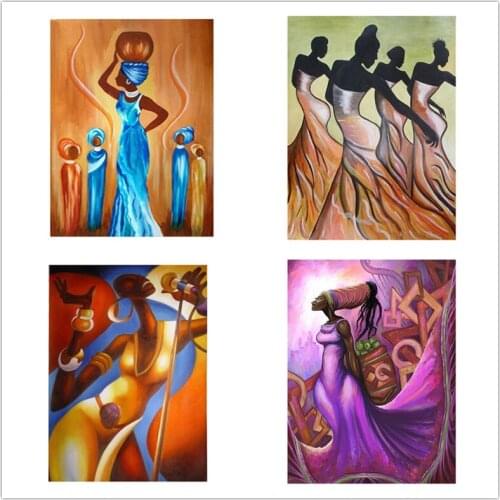 Daimond Painting 5D Full Square/ Round "African Women Dance" Diamond Embroidery Resin Rhinestone Art Life Crystal Home Decor