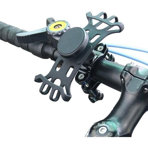 Magnetic Phone Holder Bicycle Handlebar Mobile Phone Stand 360° Rotation Smartphone Mount Bracket for Motorcycle Bike Bicycle