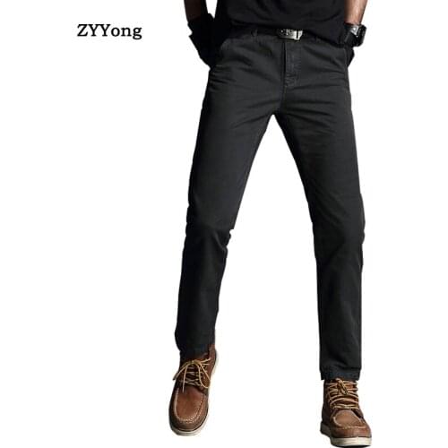 New 2020 Mens Pants Cotton Casual male trousers man long Straight High Quality 11 color Plus Size Pant Size 29-38
