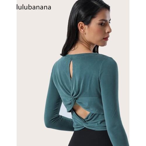 Lulubanana 2021 New Long-Sleeved T-shirt Workout Tops for Women Yoga Tops Athletic Tank Tops Gym Workout Clothes