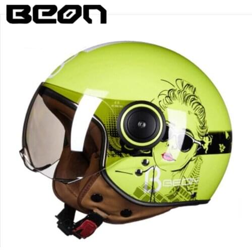 2019 Summer New Retro Motorcycle Helmet Eur ECE Certification Motorbike Helmets made of ABS with Light silver Lens Visor