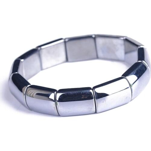 Wholesale Natural Terahertz Stone Bracelets Wrist Bracelet Energy Stone Hand Row Fashion Jewelry Japan and Korean Style