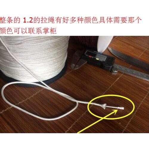 1.2mm Braided Nylon Rope white/coffee color curtain blinds accessory shutter string DIY beading cord free shipping