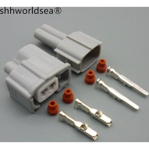 Shhworldsea 2 Pin way 2.2mm Fuel Injector plug auto Female male wire connector 6189-0611 90980-11875 for Toyota Honda corolla