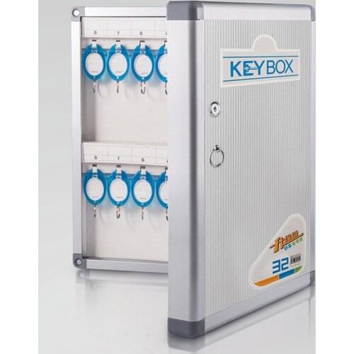 Aluminum alloy Key Cabinet Wall Mounted Security Management Keybox Storage Safes Contains key cards For Company Home Office