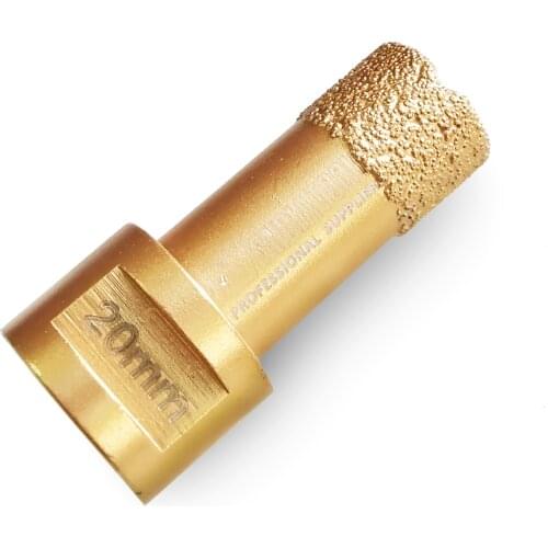 SHDIATOOL 1pc 20mm Vacuum Brazed Diamond Drilling drill Bit Granite Marble Drill core bits M14 Thread porcelain tile hole saw