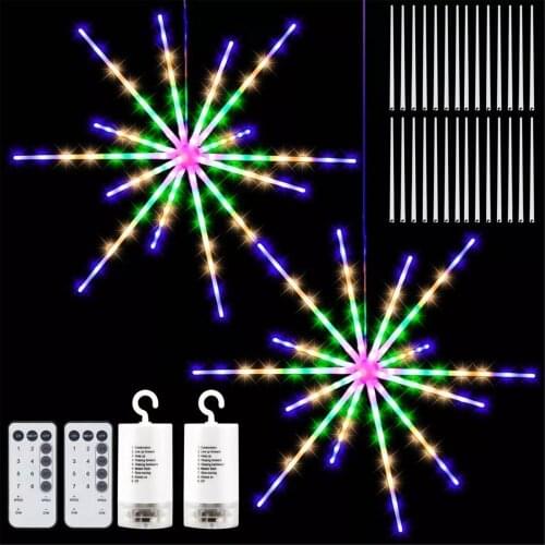 LED Hanging Starburst Lamp DIY Fairy Flowing Turning Lights Christmas Decor Wired Keyboard led Bulbs For Turn Signal Light lamp
