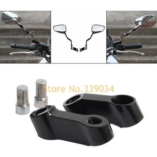 Universal M10 M8 CNC Aluminum 8mm 10mm Motorcycle Bike Mirror Mount Riser Extender Adapter For KTM Yamaha Kawasaki Scooter