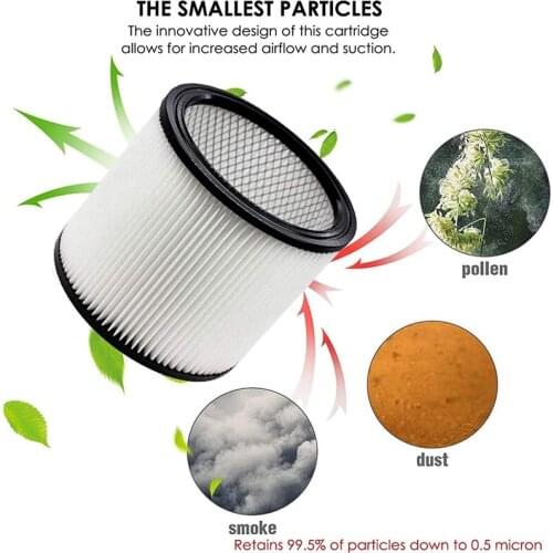 Foam Sleeve Filter for Shop-Vac 90304 90350 90333 Cartridge Filter Replacement Fits Most Wet/Dry Vacuum Cleaners