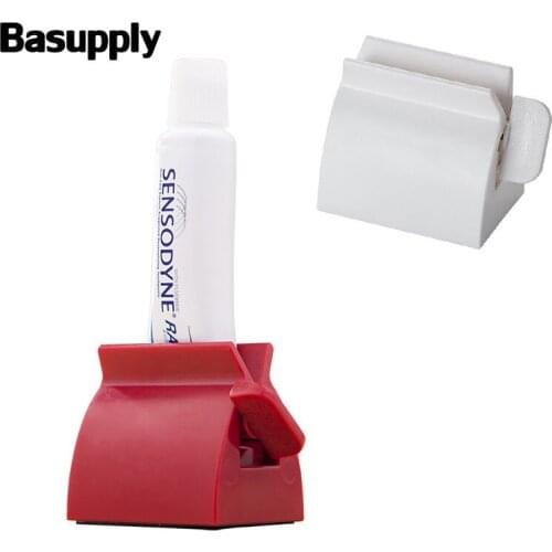 Basupply 1Pc Rolling Manual Rotate Toothpaste Squeezer Cosmetic Seat Dispenser Holder Stand Bathroom Accessories Drop-shipping