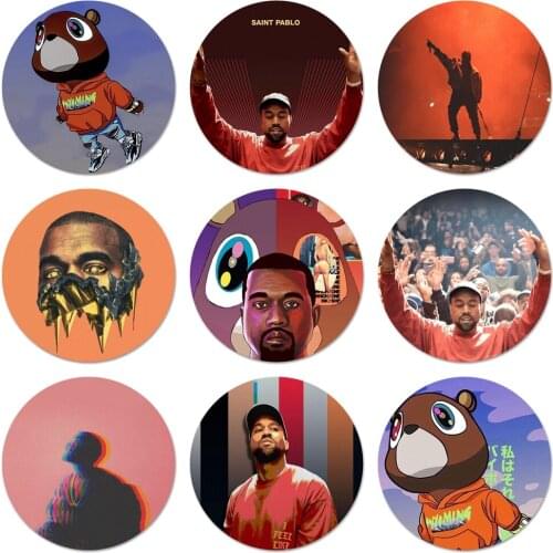 Yinuoda Q10 Kanye West Icons Pins Badge Decoration Brooches Metal Badges For Backpack Decoration