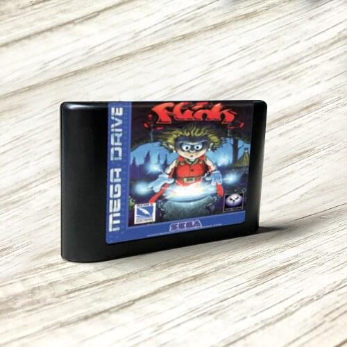 The Misadventures of Flink - EUR Label Flashkit MD Electroless Gold PCB Card for Sega Genesis Megadrive Video Game Console