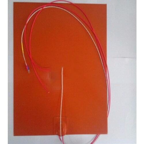 100x150mm 75W 220V Silicone Rubber Heater with thermistor Heating Element heat mat flexible heater 3d printer K type thermostat