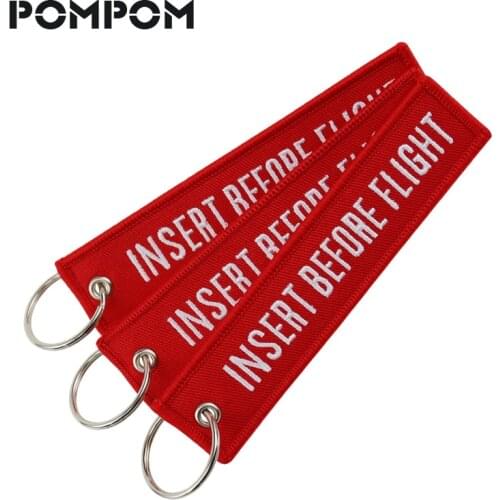 3PCS/LOT Insert Before Flight KeyChains for Motorcycles Stitch OEM keychains Keyring Special luggage key Tags sleutelhanger lote