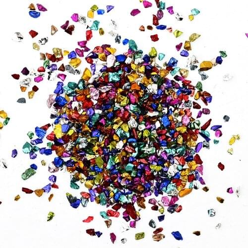 50g/Pack 12 Colors Nail Art Irregular Crushed Stone Colorful Nail Shining Gems Decorations 3D Charms Manicure Supplies Te#83