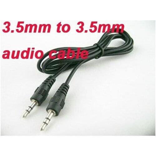 500pcs/lot Wholesale 70cm 3.5 mm pin to 3.5 mm pin stero audio cable Headphone Jack Black color Free Shipping
