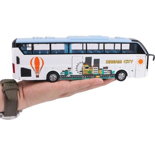 Big Multicolor Indoor Collection Alloy Bus Toy Bus Model Interesting Desk Alloy Car Toy Decoration Cultivate Interest