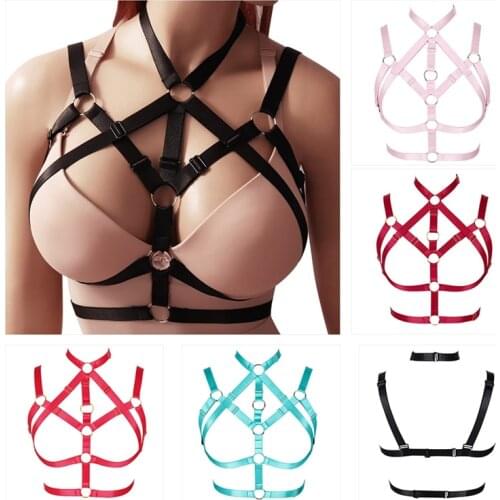 Body Cage Open Bra Rave Festival Bralette Harness Stockings For Belt Harness Gothic Body Woman Sword Belt Sexy Lingerie