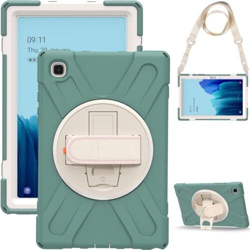 Tablet Case For Samsung Galaxy Tab A7 T500 T505/A7 Lite T220 T225/A 8.0 T290 T295 Silicon Shockproof Kids Cute Cover With Strap