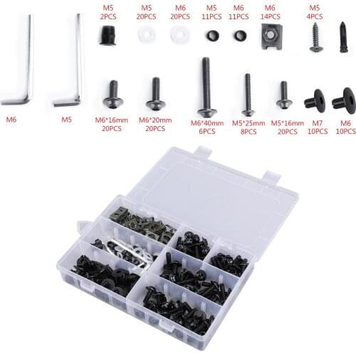 Areyourshop Black Fairing Bolts Screws Bodywork Kit For Yamaha YZF R6 R1 R3 R25 FZ07 FZ09 For Ducati For Honda Motorcycle Parts