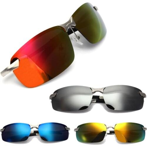 Mens Fashion Polarized Driving Sungles Anti-Glare Outdoor Sports UV Gles Ice Blue