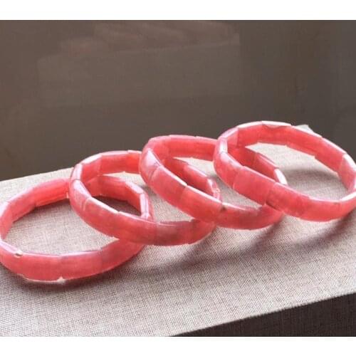 Top Quality Natural Rose Red Rhodochrosite Gemstone Argentina Beads Woman Gemstone 16x11mm Bracelet Fashion New style AAAAA