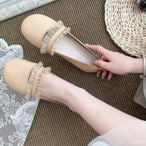 2020 New fashion Round Toe Women Flat Shoes Spring Autumn Fashion Oxford Single Shoes Woman Soft Leather Women Shoes U19-08