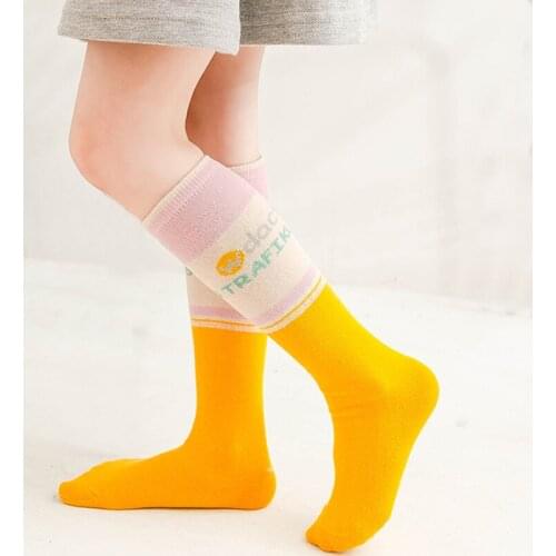 3-12 Years Teen Boys Girls Knee High Socks Spring Autumn 2021 New Fashion Cotton Kids Stockings Baby Boy Girl Knitted Long Socks