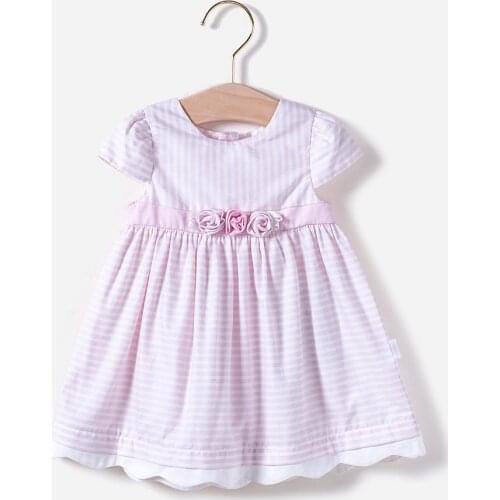 Vlinder Baby girl dress Baby Girl Clothes Pure cotton Princess Dress Baby Birthday Party Dress Summer Short Sleeves Dress 9M-4T