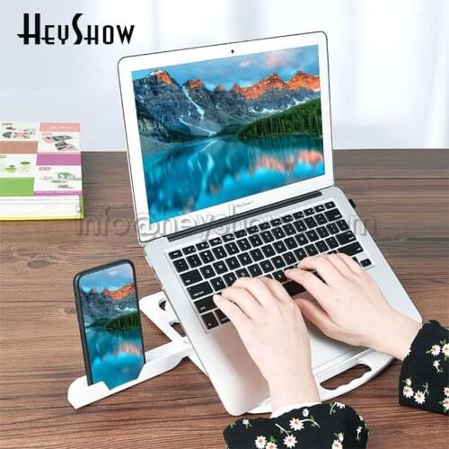 360 Degree Rotating Bottom Laptop Stand For MacBook Adjustable Foldable Notebook Desk Holder Heat Release Tablet Phone Bracket