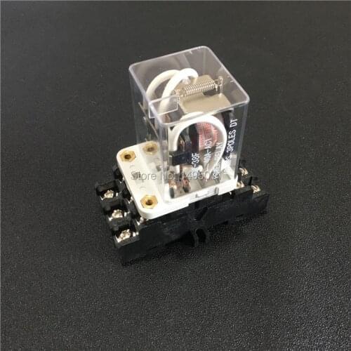 1set JQX-38F-3Z 40A HHC71B High Power Relay 12VDC 24VDC 110VAC 220VAC Electromagnetic Relays 11 Pin 3PDT w Socket Base