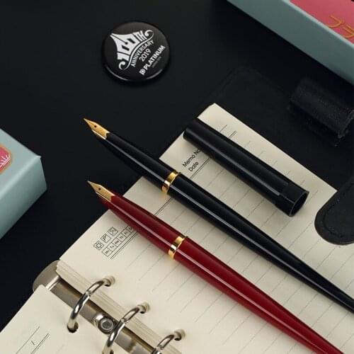1pc PLATINUM Fountain Pen DP-1000 F Gold-plated Nib Hand Drawn Draft Business Office Student Calligraphy Practice Art Pen
