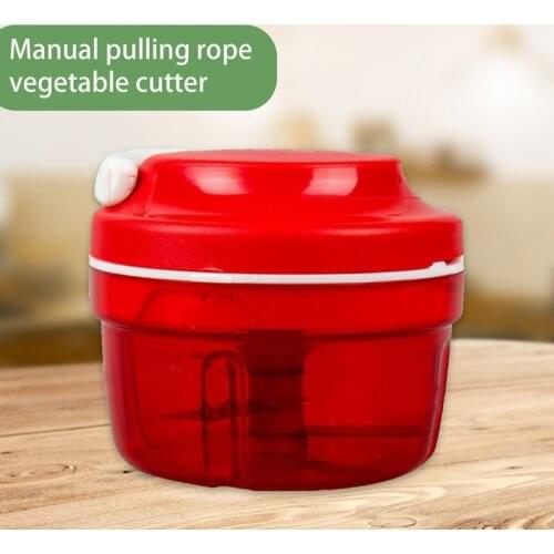 Manual Food Chopper Household Vegetable Chopper Shredder Multifunction Food Processor Meat Machine Crusher Blender Red