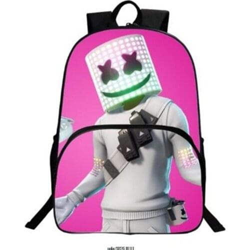 Anime Backpack DJ Marshmello Cartoon Outdoor Boys Girls Children School Bag Kids Student Teenager Schoolbags