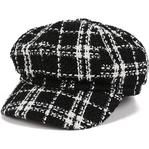 New Autumn Winter Hats for Women Solid Plain Octagonal Newsboy Caps Men Ladies Casual Wool Hat Winter Beret Women Painter Cap