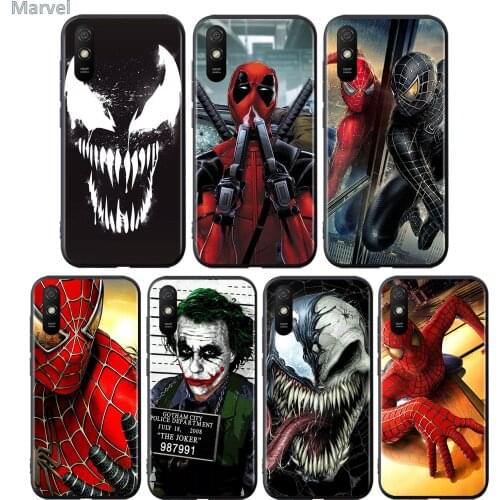 Marvel Venom Spiderman Silicone Cover For Xiaomi Redmi 9 9T 9C 8 7 6 Pro 9AT 9A 8A 7A 6A S2 5 5A 4X Plus Phone Case