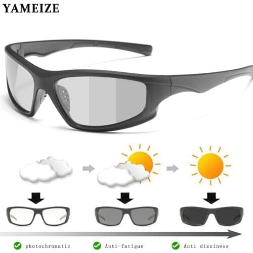 YAMEIZE Polarized Photochromic Sunglasses Men Women Driving Chameleon Discoloration Glasses Outdoor Sports Eyewear Oculos De Sol