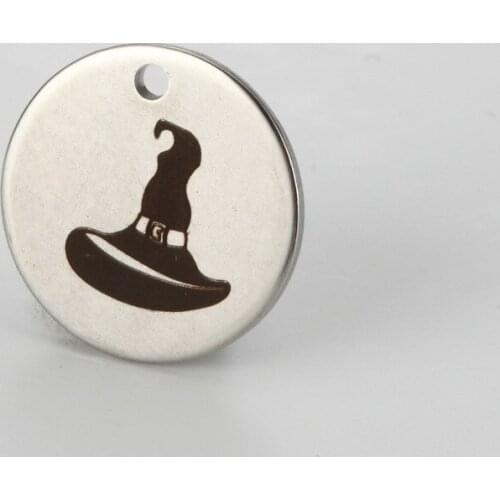 High Quality Stainless Steel Halloween Gift Pendant Charms Witch Magic Hat Charm Dangle DIY Accessories Jewelry