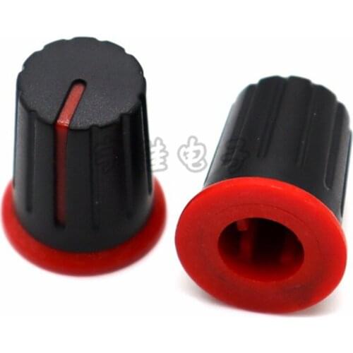 10 Pieces Plastic Adjustment Knob Diameter 16mm Height 18mm Plastic Knob Cap 180 Degree D-Shaped Inner Hole 6mm