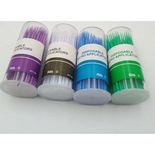 4 Bottlesx100pcs Disposable Micro Applicator Brushdental use disposable applicator stick / adhesive brush / Dental brush
