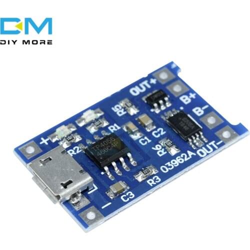 5PCS Micro USB 5V 1A 18650 TC4056A Lithium Battery Charger Module Board With Protection Dual Functions Indicator Power Supply