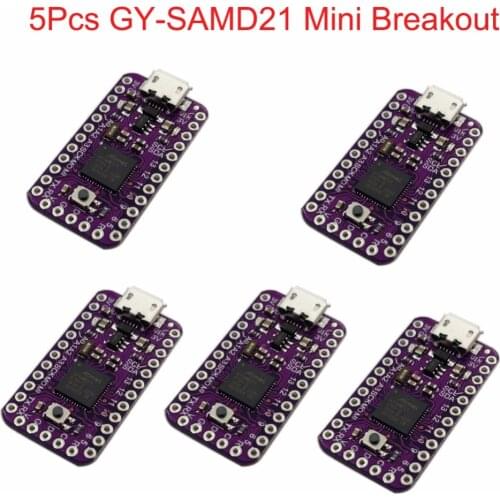 5Pcs GY-SAMD21 SAMD21 Mini Breakout Sensor Module Pro Mini-sized for Arduino IDE Atmel ATSAMD21G18,32-bit ARM Cortex-M0 FZ3482