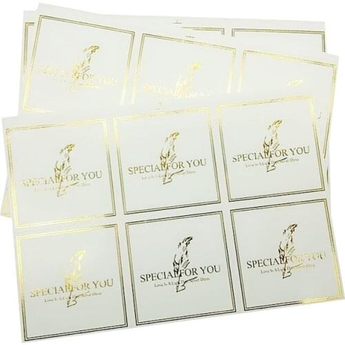 60 Pcs/lot Square White Golden SPECIAL FOR YOU Sealing Sticker DIY Gift Cake Baking Sealing Sticker Scrapbooking Stickers