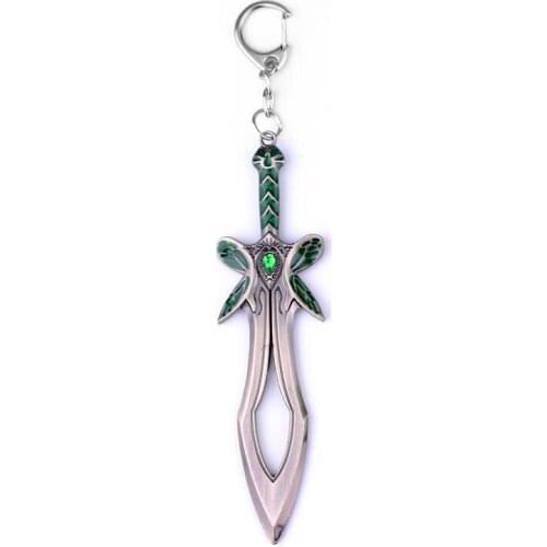 Game Dota 2 Keychains Butterfly Sword Weapon Model Zinc Alloy Keychain Cosplay Pendants For Men Women Car Jewelry Gift