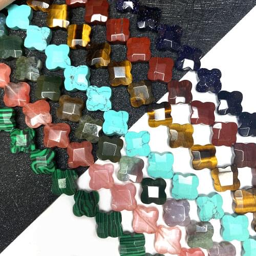 Natural Stone Leaf-shaped Faceted Beads Amethyst Loose Beads DIY Jewelry Making Bracelet and Necklace Accessories Size12x12x5mm