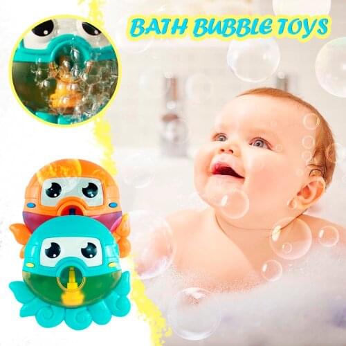 Bubble Octopus Baby Bath Toy Creative Music Bubble Bath Bath Electric Bubble Machine Toy Pool Swimming Bathtub Soap Machine