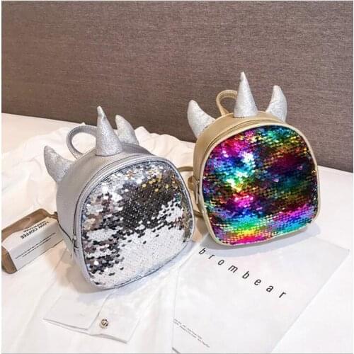 Childrens Sequin backpack 2020 new Unicorn Mini Bag colorful childrens backpack