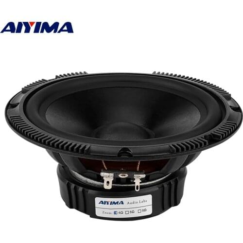 AIYIMA 1Pcs 6.5 Inch Midrange Bass Audio Speaker 4 8 Ohm 60W Woofer Loudspeaker DIY Sound Car System Music Speaker