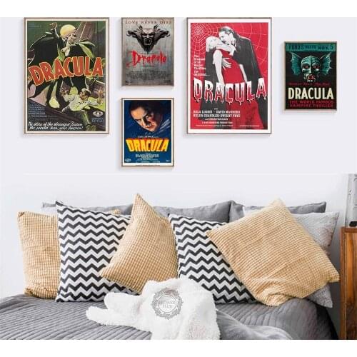 Top-Rated Classic Horror Modern Decorative Movie Dracula Posters Prints Wall Art Canvas Painting Nordic Wall Pictures Room Decor