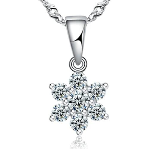 BVN38 Classic Necklace send with dust bag jewelry hot sell necklace 925 silver with ziron stone pendant gift